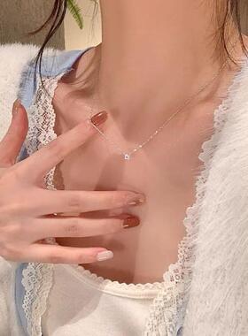 999纯银鼻屎钻项炼女款轻奢小众高级感不掉色配饰秋冬锁骨炼礼物