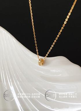 s925纯银四芒星转运珠项链女高级感锁骨链轻奢小众配饰夏季银饰