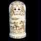 Russian matryoshka 10-layer log hand-painted dried basswood Harbin tourist souvenir holiday gift ornaments