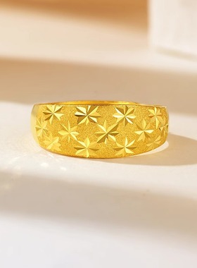 玖凤祥999足金金包银活口戒指