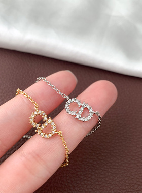 奥米迪奥cd镶钻款项链日韩高级感