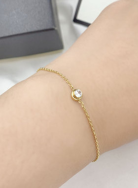 玫瑰金单钻配饰时尚风百搭手链