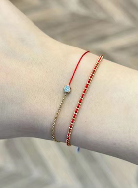 奥米迪奥本命年转运红绳手链女