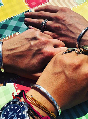 高桥盾开口钛钢手环