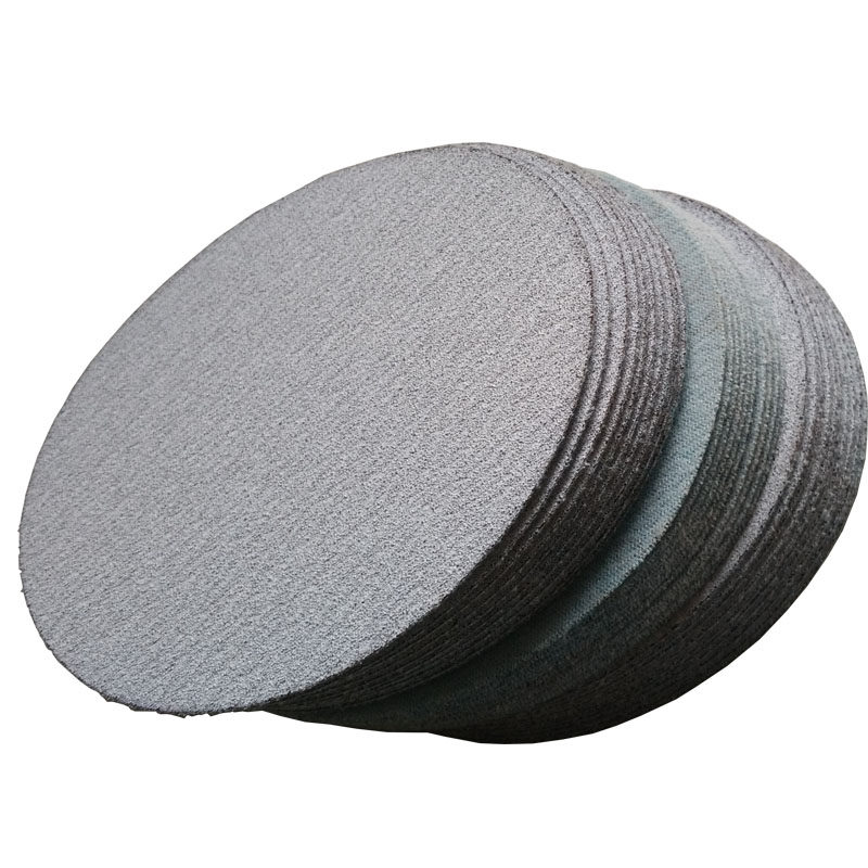 包邮6寸植绒砂纸白砂拉绒片150mm圆盘砂纸干磨木工砂纸圆砂皮