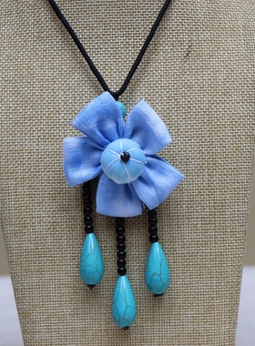 民族特色布艺扎染项链大理扎染民族风项链项圈女饰品