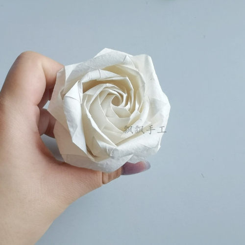 25cm手揉纸折纸酒杯玫瑰花材料pt欧美佐藤玫瑰情人节手工DIY作业 - 图1