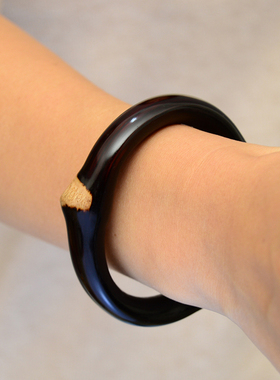 Life粗有节无节鸡血藤手镯手工黑藤植物小众饰品原创情侣男女