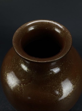 勝峰造紫斑铜花瓶，大件古物品，可收藏可摆放美化空间提升品位