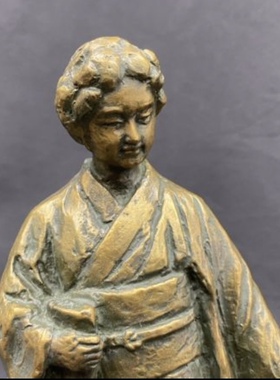 北村西望作品铸铜母子像，重约2公斤，可收藏可摆放美化空间