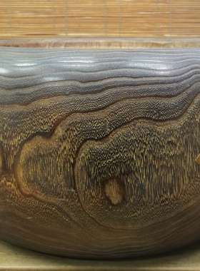 日本桐木铜胆金时绘嵌螺钿火钵，外径43厘米高24厘米，锅内径30