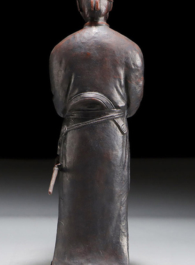 日本米治一作圣德太子像铜摆件，重4.55千克，高45厘米，长20.5