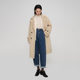 naivee Nawei 22 winter commuting workplace intellectual lapel mid-length loose wool woolen coat