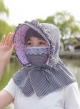 帽子遮阳帽女防晒一体夏