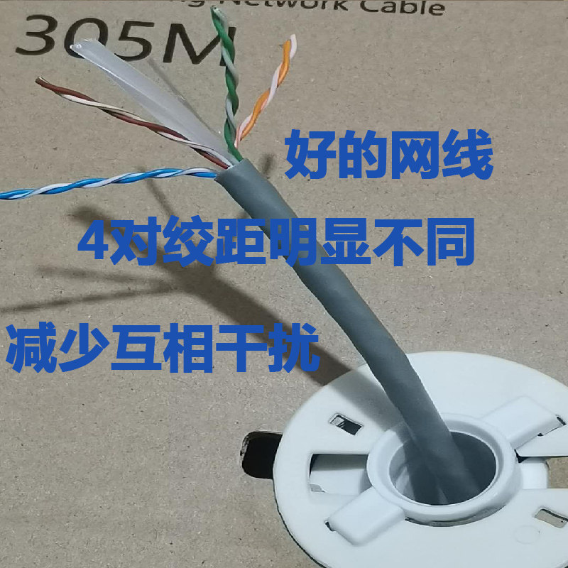 飞利浦网线六类0.57无氧铜cat6监控灰色电脑千兆300米高速双绞线_虎窝淘