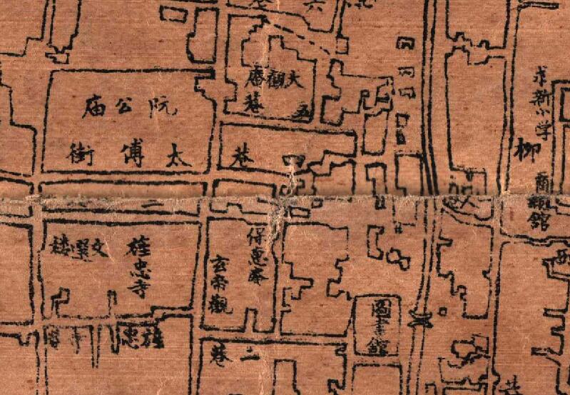 【舆图】1927年扬州江都县城市图街道建筑地标老地图电子图片JPG-图1