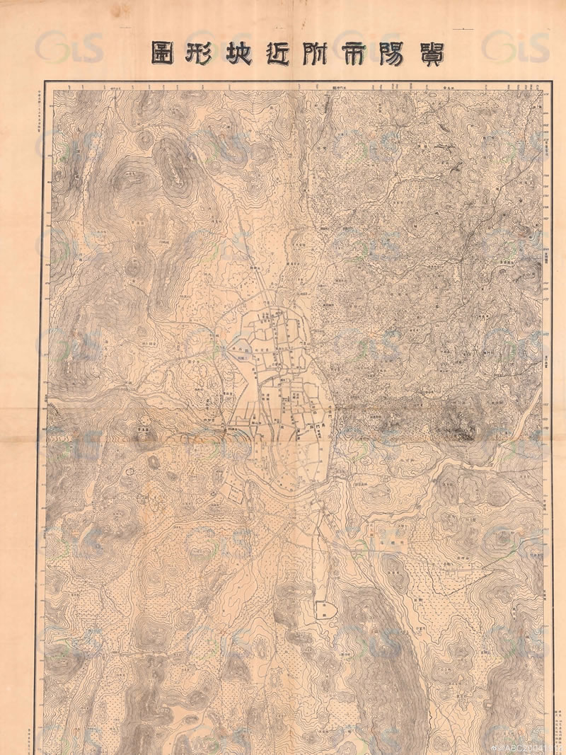 舆图司 1936年 贵阳市附近地形图晚晴民国明朝历史老地图高清图片 - 图0