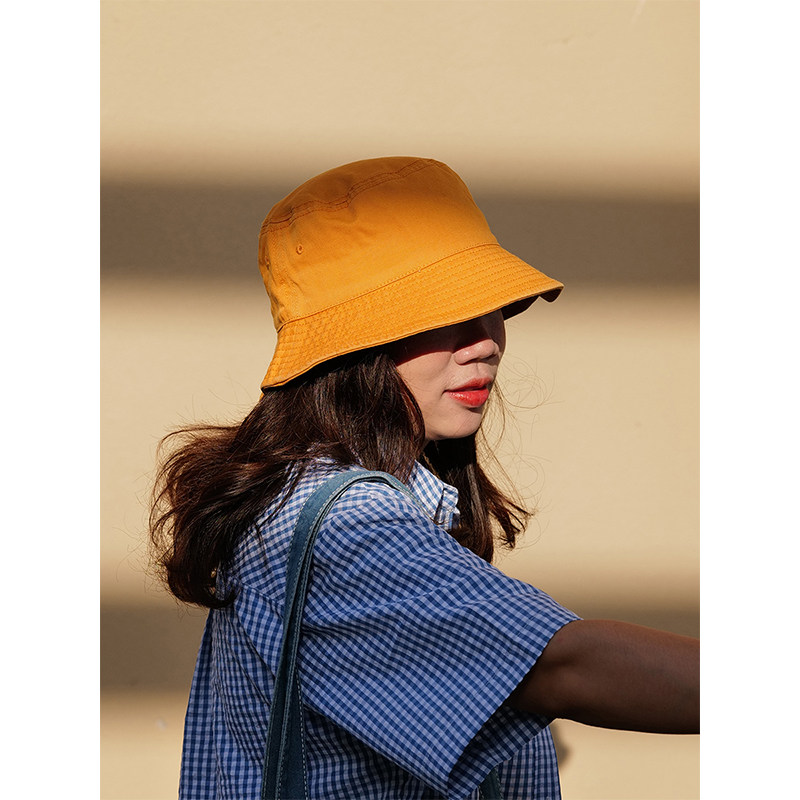 Himade日系通勤基础款水洗渔夫帽子男女高质感纯色百搭盆帽显脸小,淘宝优惠券,粉丝福利购,淘宝优惠卷