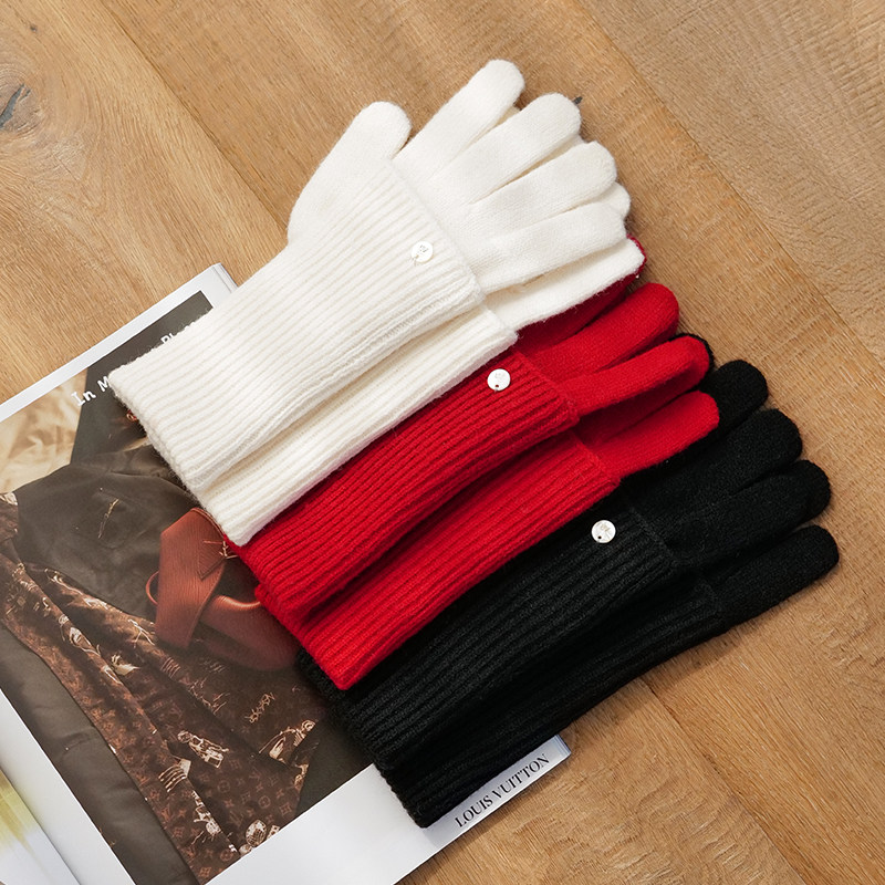 Himade秋冬季保暖防寒针织手套女生分指可触屏玩手机韩系骑行防风,淘宝优惠券,粉丝福利购,淘宝优惠卷