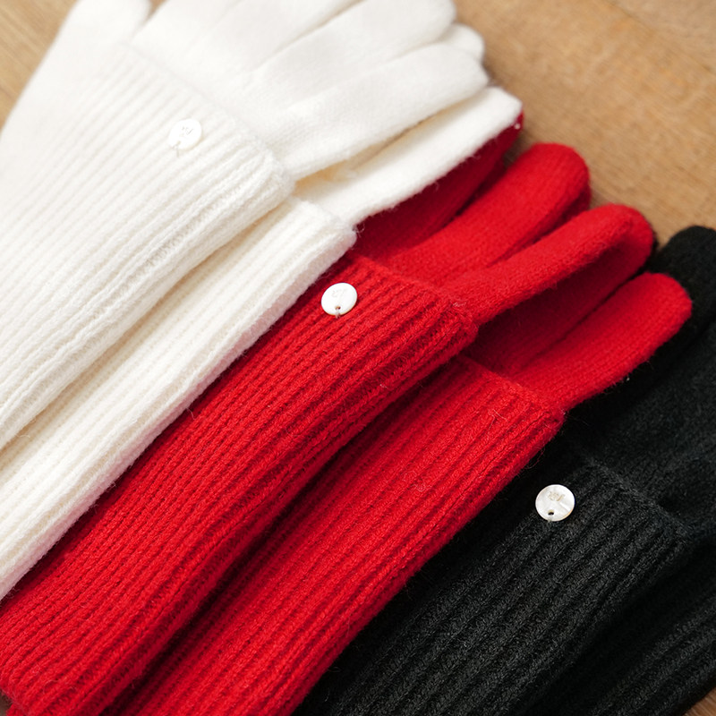 Himade秋冬季保暖防寒针织手套女生分指可触屏玩手机韩系骑行防风,淘宝优惠券,粉丝福利购,淘宝优惠卷