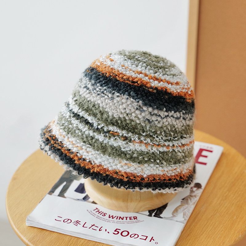 Himade美拉德色系颗粒绒渔夫帽子女生秋冬季加厚保暖护耳水桶盆帽,淘宝优惠券,粉丝福利购,淘宝优惠卷