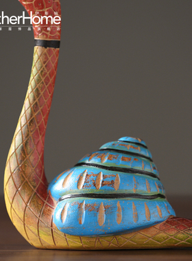 美式风树脂蜗牛书房样板间装饰品