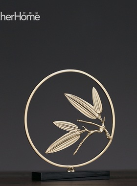 新中式风家居客厅书架摆放装饰品