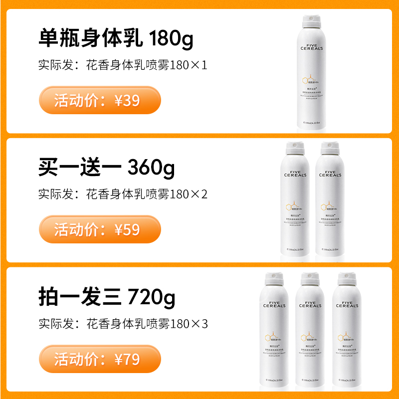 韩方五谷旗舰店美白身体乳保湿滋润型秋冬烟酰胺香味持久留香女士补水全身去鸡皮0