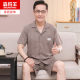 ອາຍຸກາງແລະຜູ້ສູງອາຍຸພໍ່ຂອງ summer ສັ້ນແຂນສັ້ນ modal ຝ້າຍກ້ອນຜ້າໄຫມ pajamas ບາງຜູ້ຊາຍ summer cardigan ເຄື່ອງນຸ່ງຫົ່ມເຮືອນ