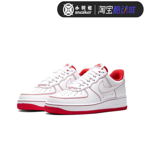 Nike Air Force 1 AF1黑白蓝红绿缝线空军一号板鞋 CV1724-CW1575 - 图0