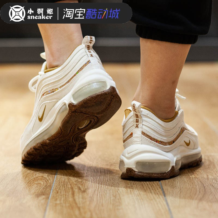 小钢炮 Nike耐克AIR MAX 97子弹头减震休闲运动女鞋DC4012-100 - 图1