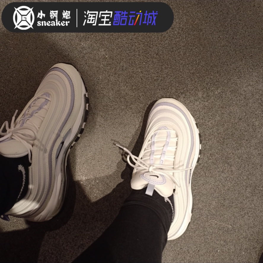 Nike耐克AIR MAX 97 3M反光白蓝子弹全掌气垫运动鞋女CZ6087-102-图1