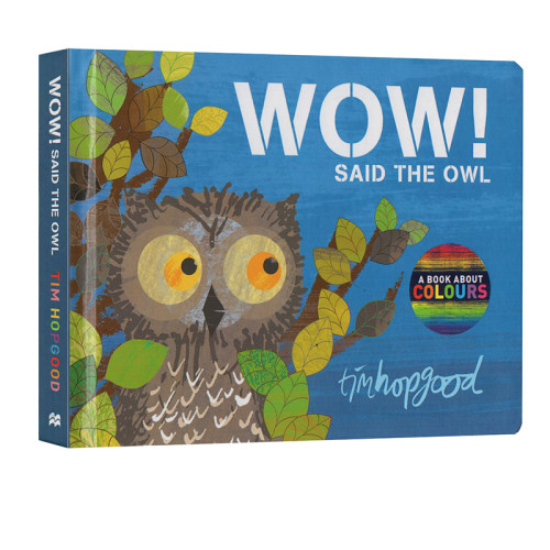 英文原版绘本 WOW Said the Owl 小猫头鹰看世界 纸板书 Tim Hopgood 儿童故事绘本 色彩启蒙绘本 颜色认知 - 图3