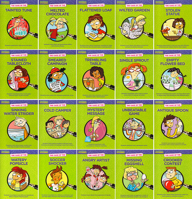 英文原版 SuperScience Mysteries Kit 20 Whodunits 3-6年级 学乐 超级科学谜团 20册盒装 科普学习卡片 附实验说明 教学资源