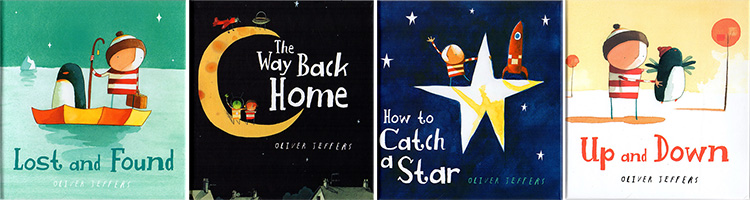 绿山墙图书专营店英文原版 Once there was a boy 智慧小孩 4册精装 名家Oliver Jeffers 幽默暖心科普绘本 想象力 智慧 友谊友情0