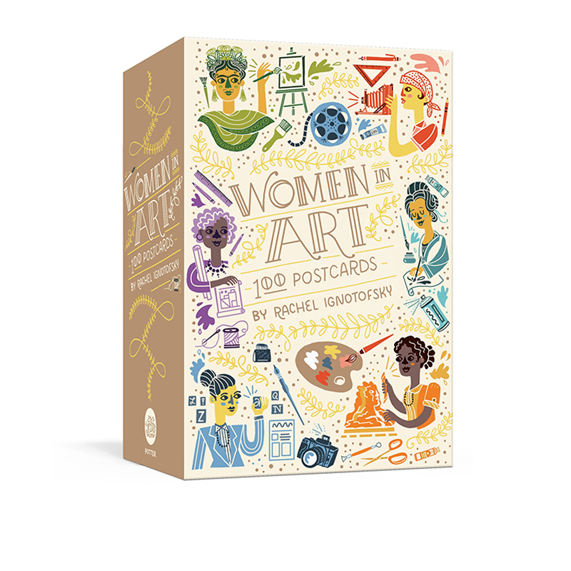 英文原版 Women In Art Postcards 无所畏惧启发世界的位女艺术家卡片 100片 艺术插图中的女性 女性艺术家 文创