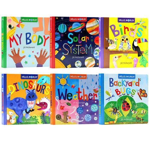 Hello World 你好科学小世界盒装 Solar System/Dinosaurs/Weather/My Body 6册 英文原版幼儿科学启蒙绘本 Random House - 图3