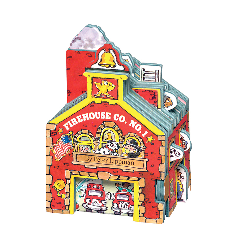 英文原版 Firehouse Co. No. 1 消防站 Workman Mini House 迷你屋系列 儿童启蒙绘本 纸板玩具书 造型书 - 图3