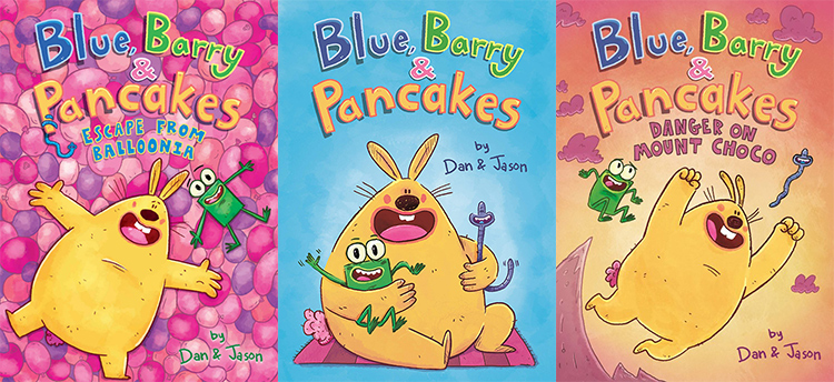 【自营】英文原版 Blue,Barry & Pancakes 3册精装 儿童友谊全彩漫画 青少年课外阅读故事书 - 图0