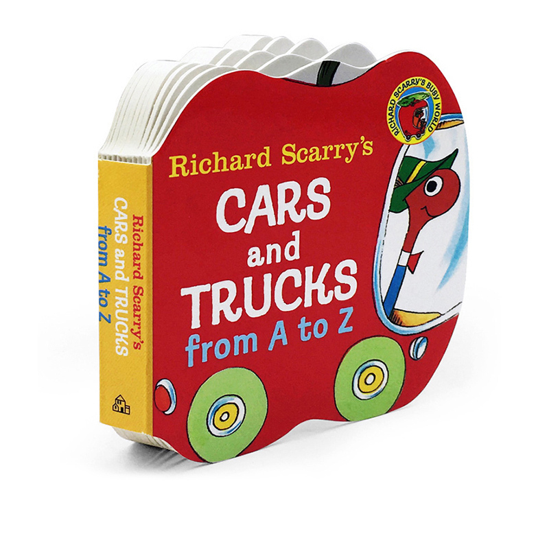 【自营】英文原版Richard Scarry Cars and Trucks from A to Z 小卡车字母纸板书 斯凯瑞 儿童入门英文版 儿童绘本 图画故事书 - 图3