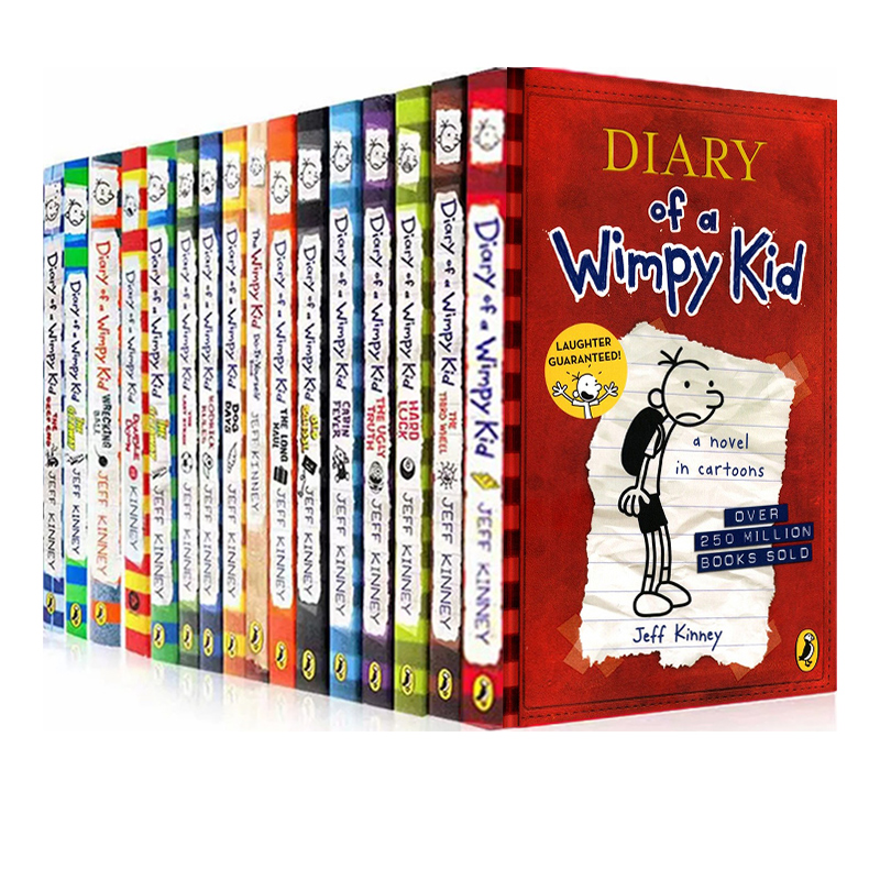 小屁孩日记英文原版 Diary of a Wimpy Kid 小屁孩日记1-18册 Jeff Kinney  儿童英语小说小学生课外读物幽默漫画章节书