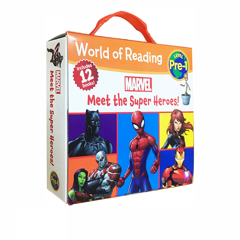 漫威复仇者联盟分级读物12册 World of Reading Marvel Meet the Super Heroes 英文原版幼儿英语启蒙初级图画 钢铁侠蜘蛛侠 - 图3