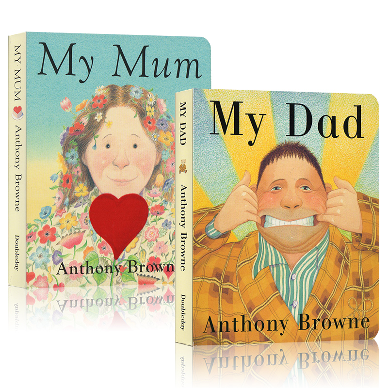 【自营】英文原版绘本 My Dad My Mum 我爸爸我妈妈 家庭管理2册 安东尼布朗 Anthony Browne 2-4岁低幼绘本 - 图3