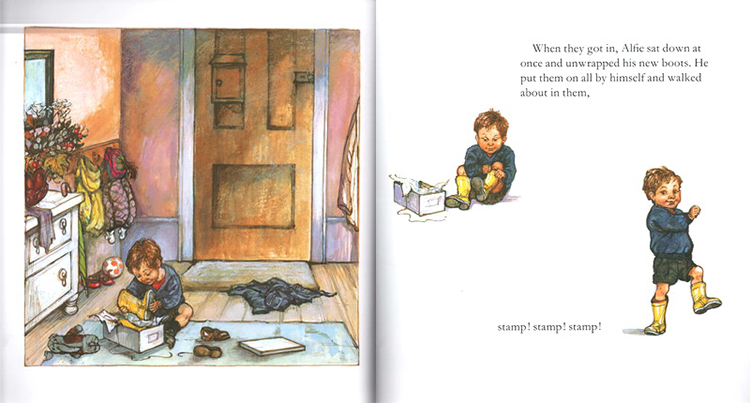 英文原版 Alfie Collection 10册手提袋套装格林威大奖作者 Shirley Hughes儿童图画故事绘本阿尔菲系列-图2