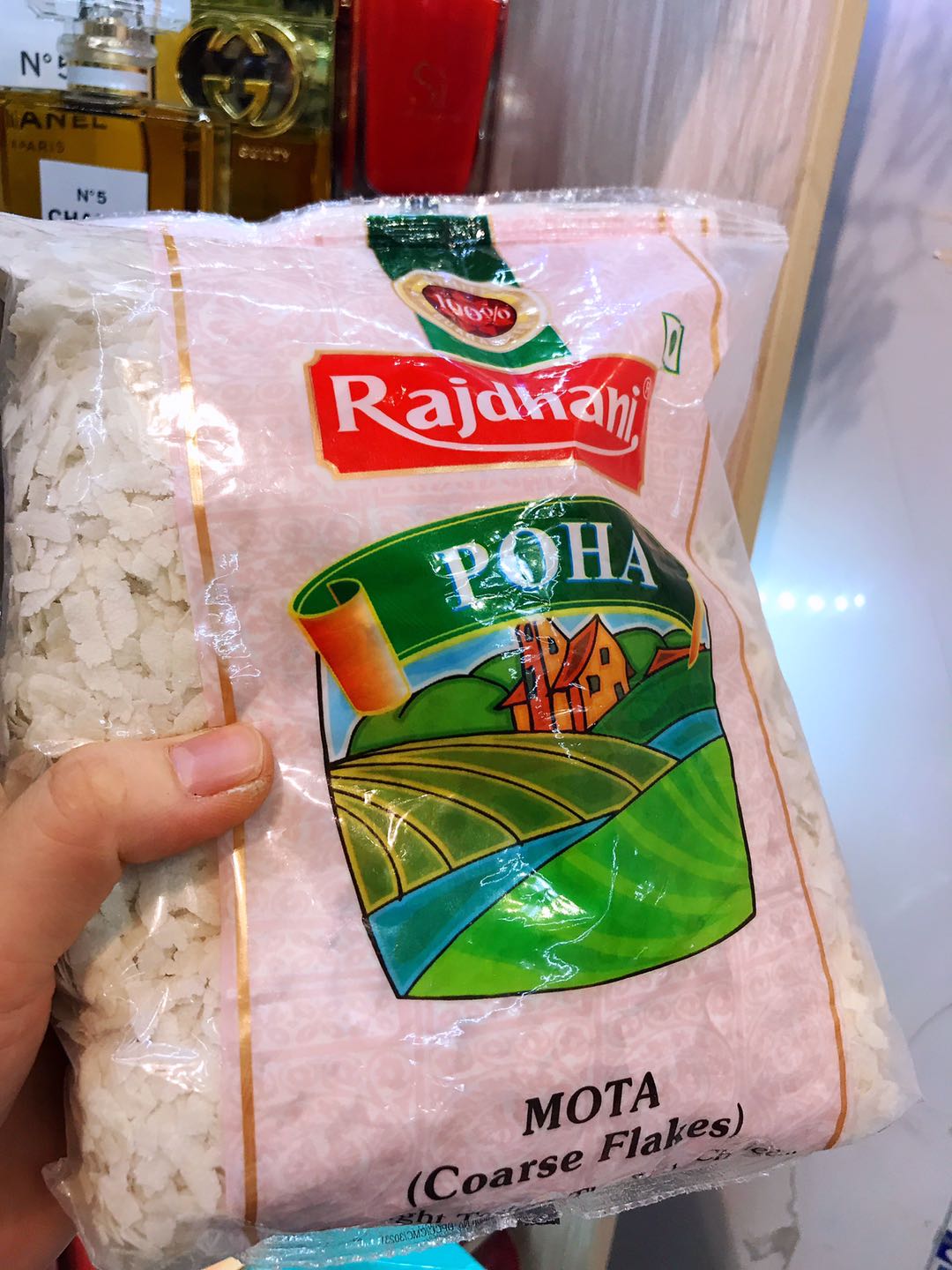 POHA MOTA Coarse Flakes印度食品米片大米片冲饮麦片熟食早餐-图1