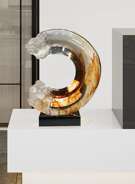 高档样板间琉璃摆件现代轻奢