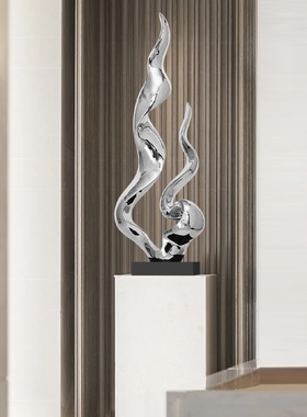 售楼处大堂艺术雕塑客厅轻奢