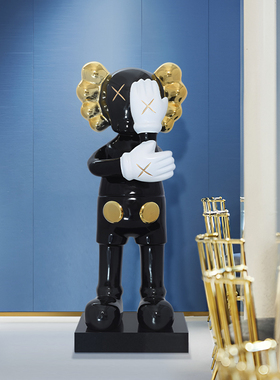 暴力熊kaws坐姿客厅大摆件高档