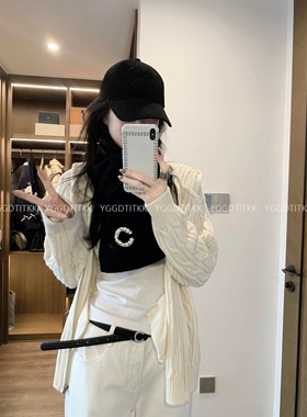 YGGD TITKK 极简耐看！26FW 菱格绞花针织围巾女百搭纯色保暖围脖