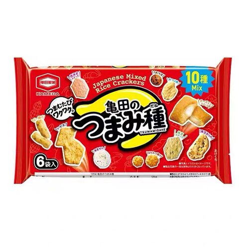 2包包邮现货日本零食龟田制果休闲什锦10种种类混合米果零食6小袋 - 图2